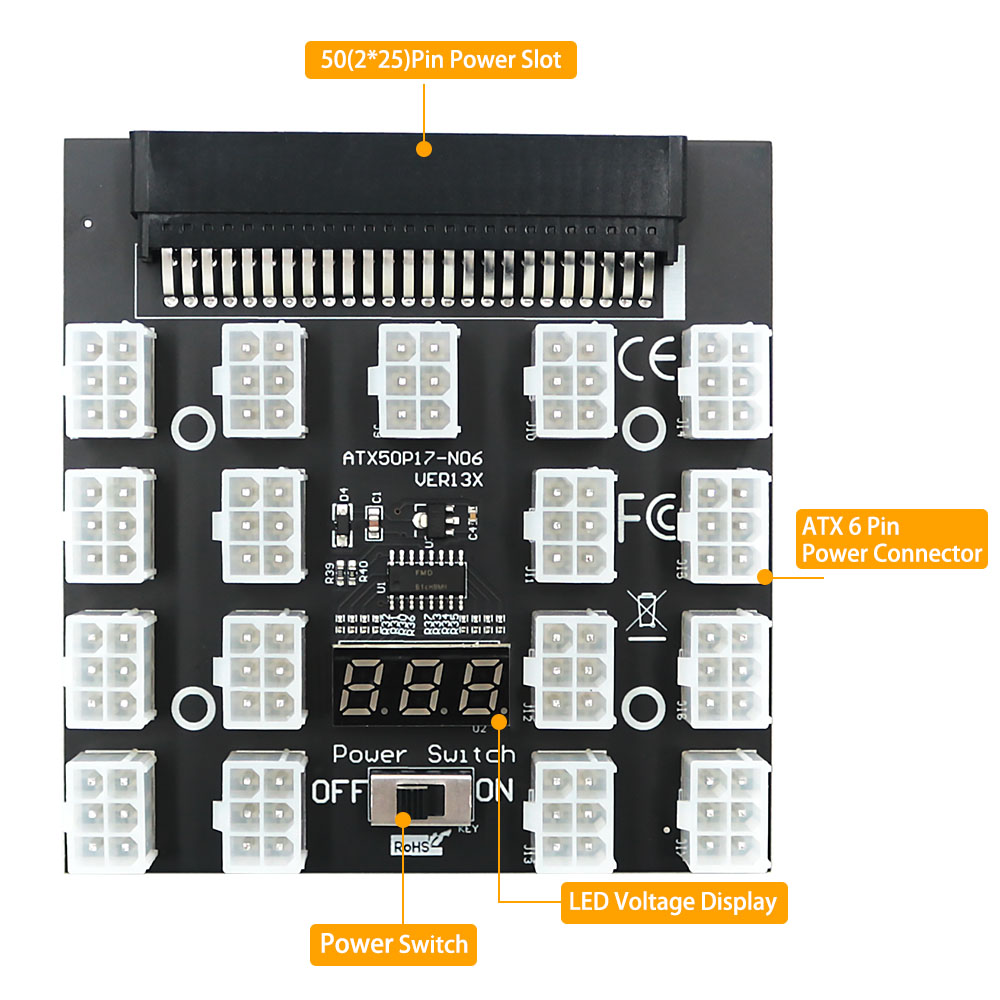 For DELL 750W 1100W 1600W 2000 - 2400W Server Psu Breakout Board recension och pris
