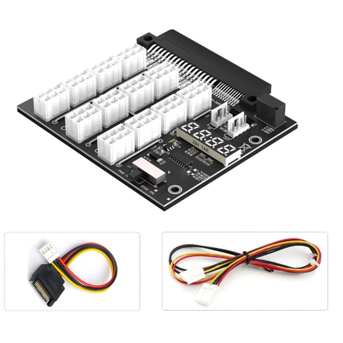12 Ports PCIe 6Pin Connector B - 2400W Server Psu Breakout Board recension och pris