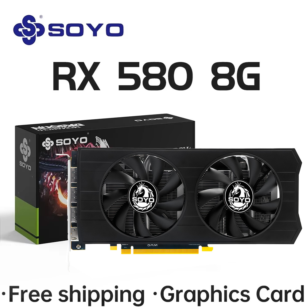 SOYO AMD Radeon RX580 8GB Grap - Rx 580 8Gb 2048Sp Gpu recension och pris